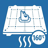 Heated Build Plate — Up to 160°C