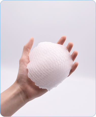 Hand holding 3D printed medical implant